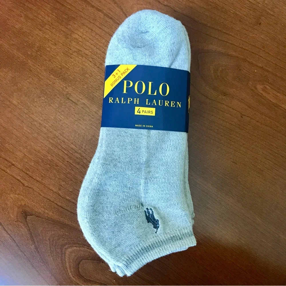 New POLO Ralph Lauren 4 Pair SOCKS *Low Cut*